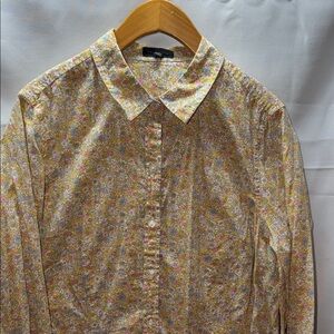 The Limited Yellow Pink Floral Button-Down Shirt